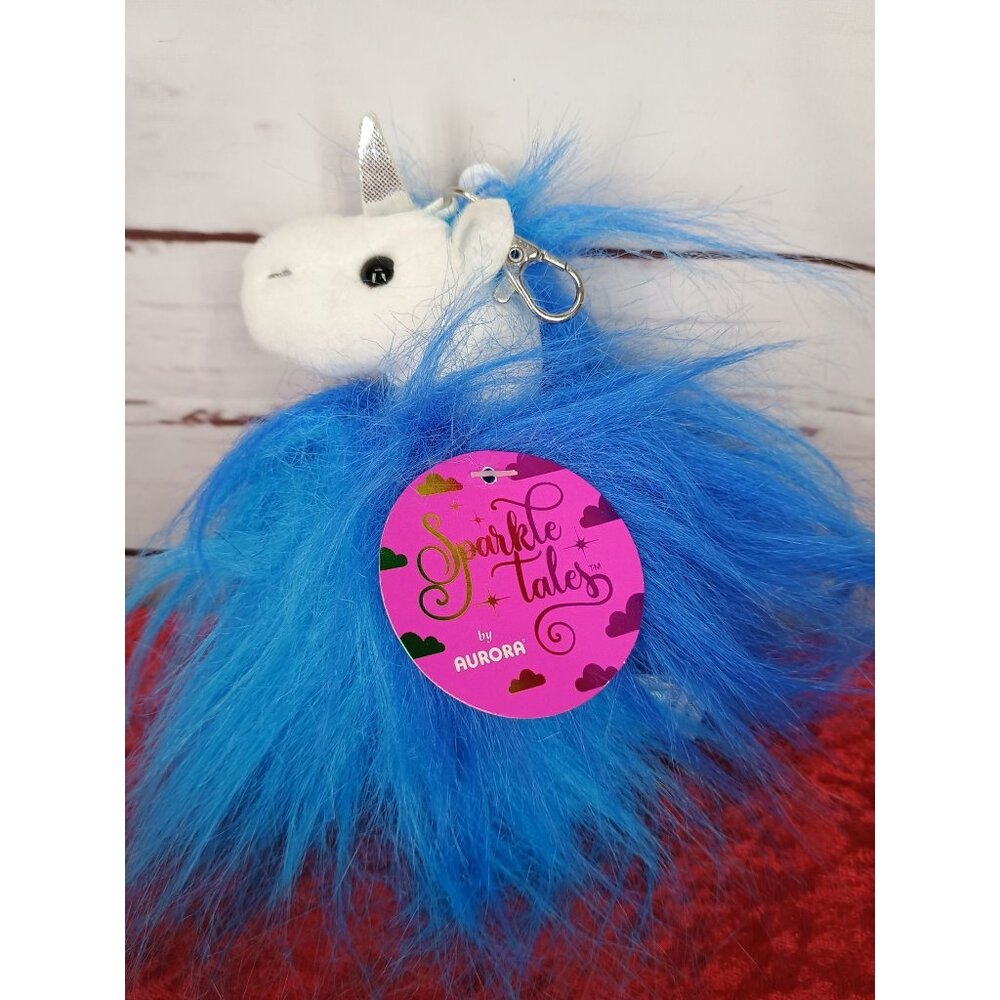 Aurora Sparkle Tales 5" Unicorn Plush Keyclip/Bag Clip NWT